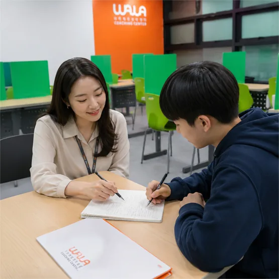 센터에서 진행되는 1:1 학습 코칭